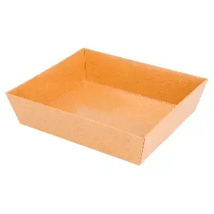 Barchette  250 + 12,5 pe g/m2 14x13x3,5 cm naturale kraft (1000 unità)