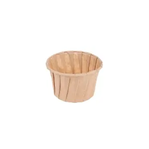 Tarrinas papel plisado pfas free 100 ml (3,2 oz) 80 g/m2 ø6,6/5x4,2 cm natural perg. antigrasas (250 unid.)