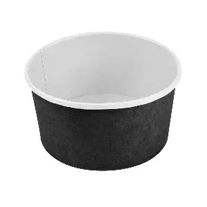 Insalatieri  1000 ml - 33,3 oz 300 + 18 pe g/m2 ø15/12,8x7,5 cm nero cartone (300 unità)