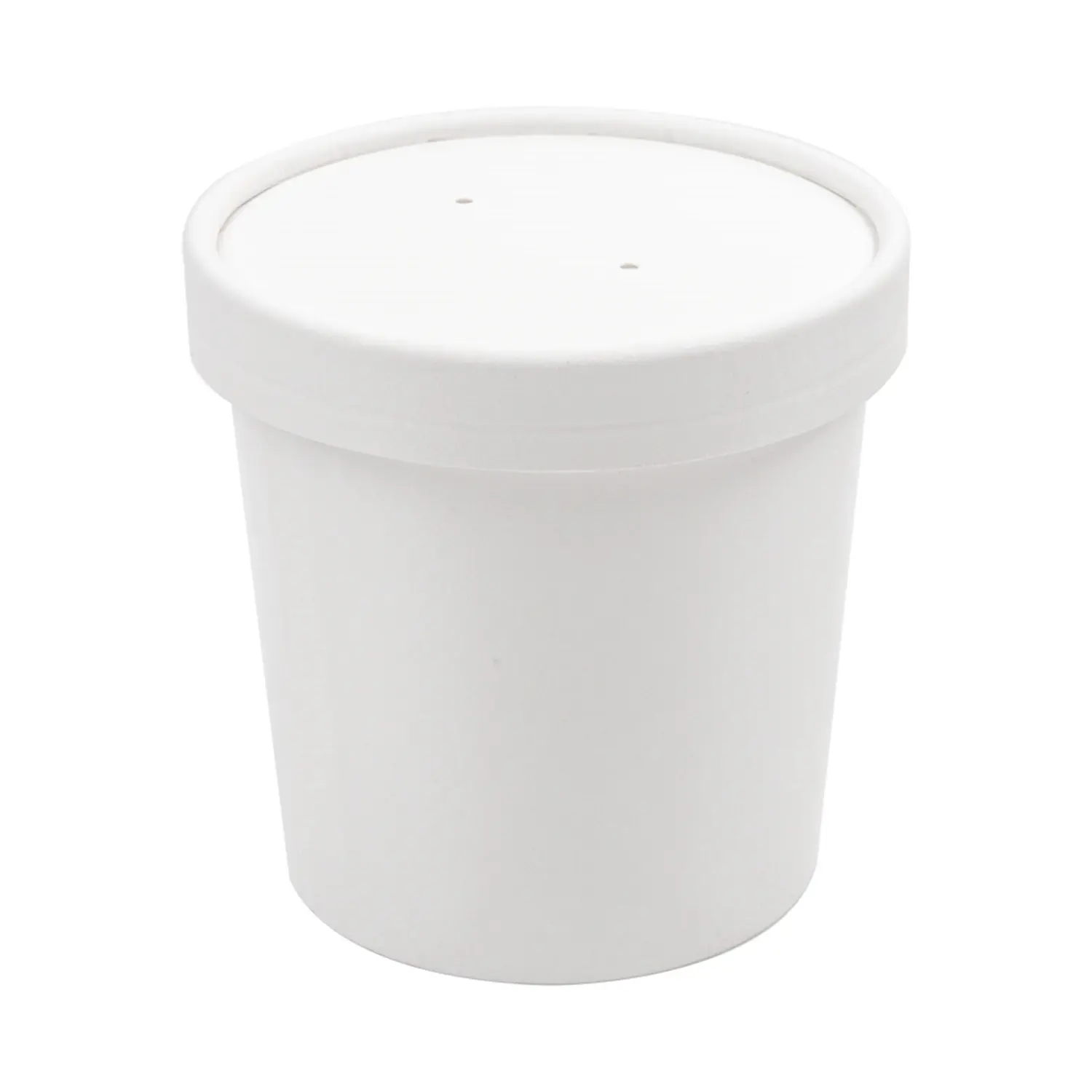 Contenitori con coperchi  360 ml - 12 oz 300 + 18 pe g/m2 ø9/7,2x8,4 cm bianco cartone (250 unità)