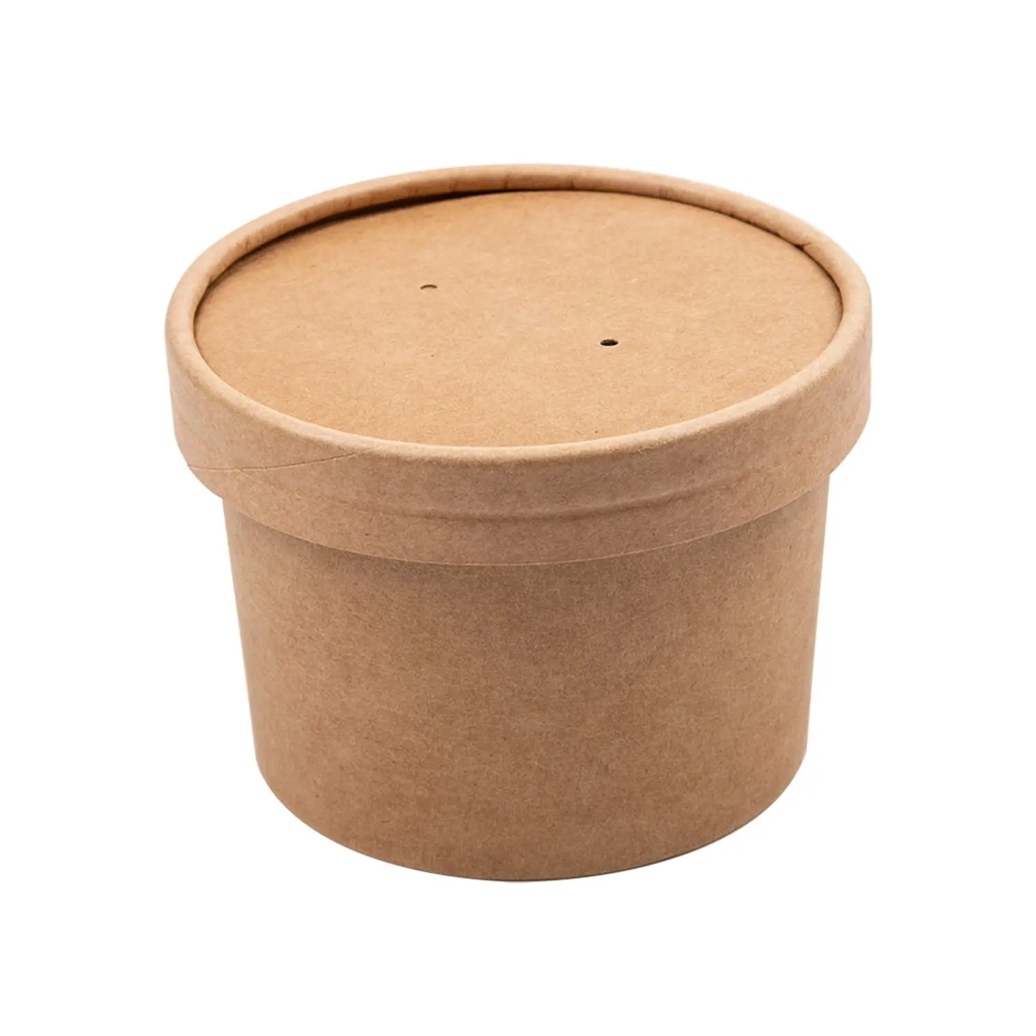 Contenitori con coperchi  240 ml - 8 oz 300 + 18 pe g/m2 ø9/7,5x6 cm naturale kraft (250 unità)