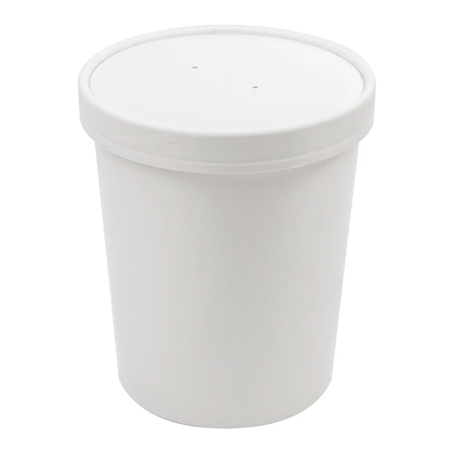 Contenitori con coperchi  960 ml - 32 oz 330 + 18 pe g/m2 ø11,7/9,2x13,5 cm bianco cartone (250 unità)