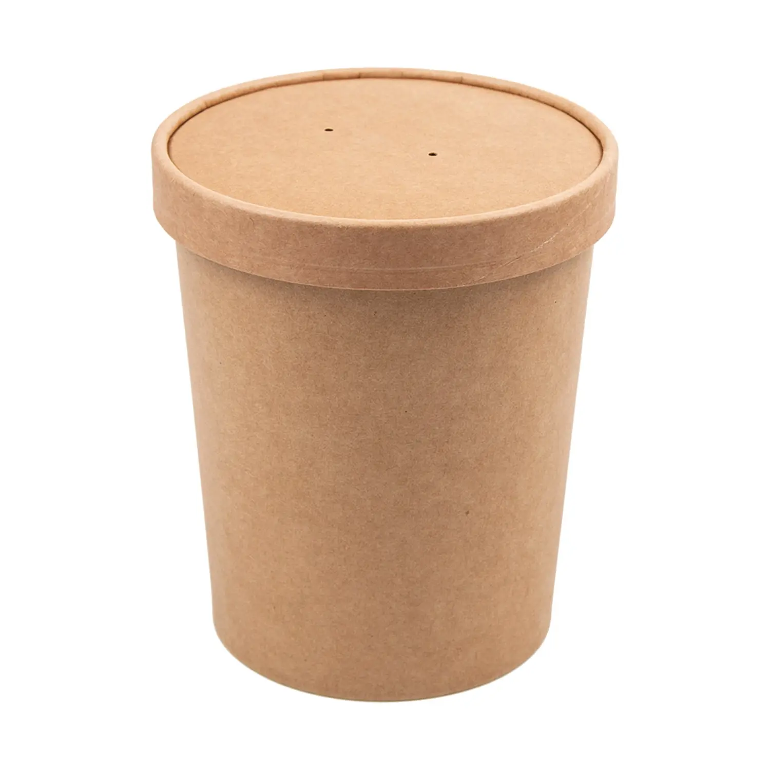 Contenitori con coperchi  960 ml - 32 oz 330 + 18 pe g/m2 ø11,7/9x13,5 cm naturale kraft (250 unità)