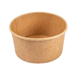 Insalatieri  1000 ml - 33,3 oz 300 + 18 pe g/m2 ø15/12,8x7,5 cm naturale kraft (300 unità)