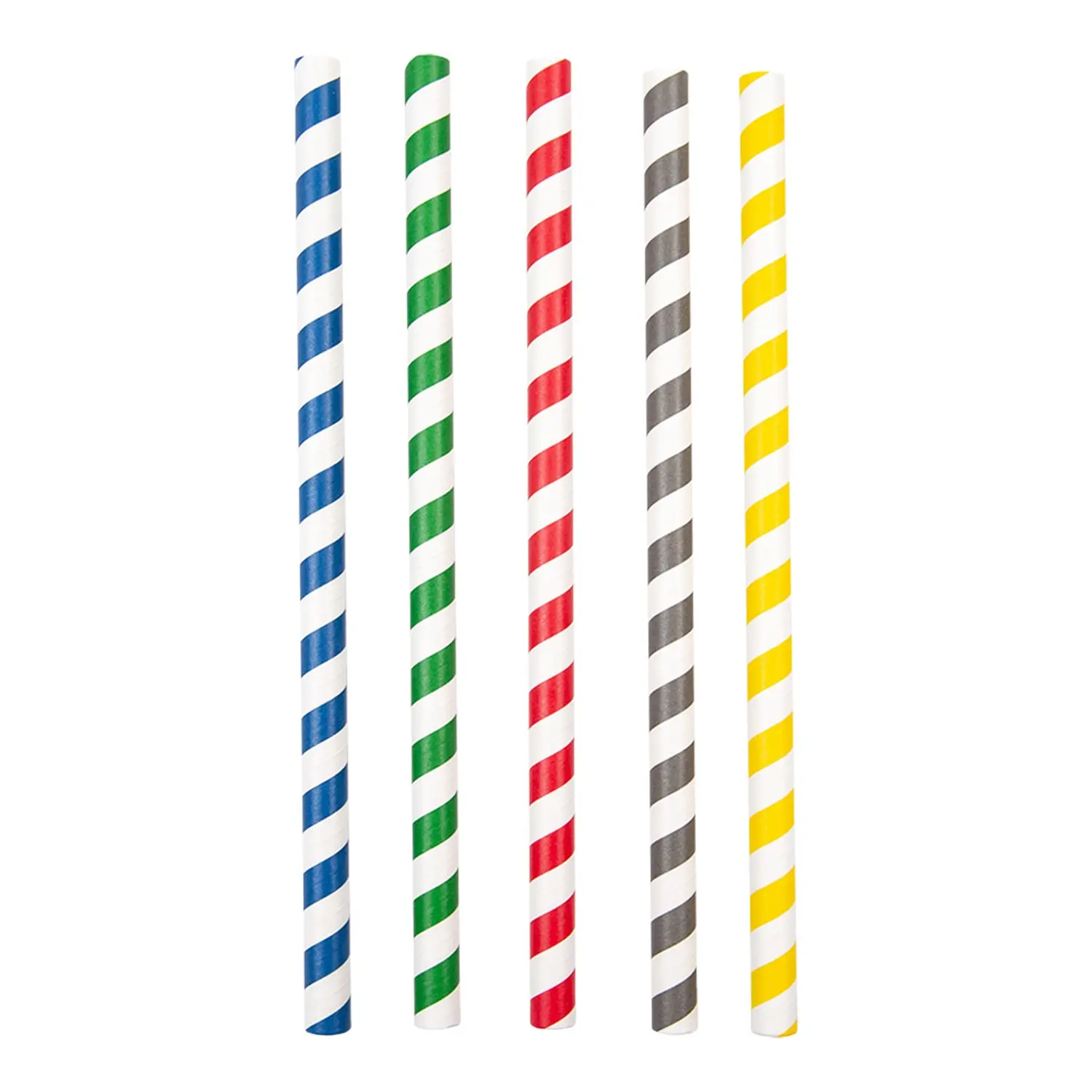 Canucce dritte a strisce paper  ø1x20 cm colori varie carta (2400 unità)