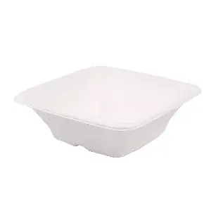 Boles cuadrados bionic 700 ml 18x18x6 cm blanco bagazo (400 unid.)