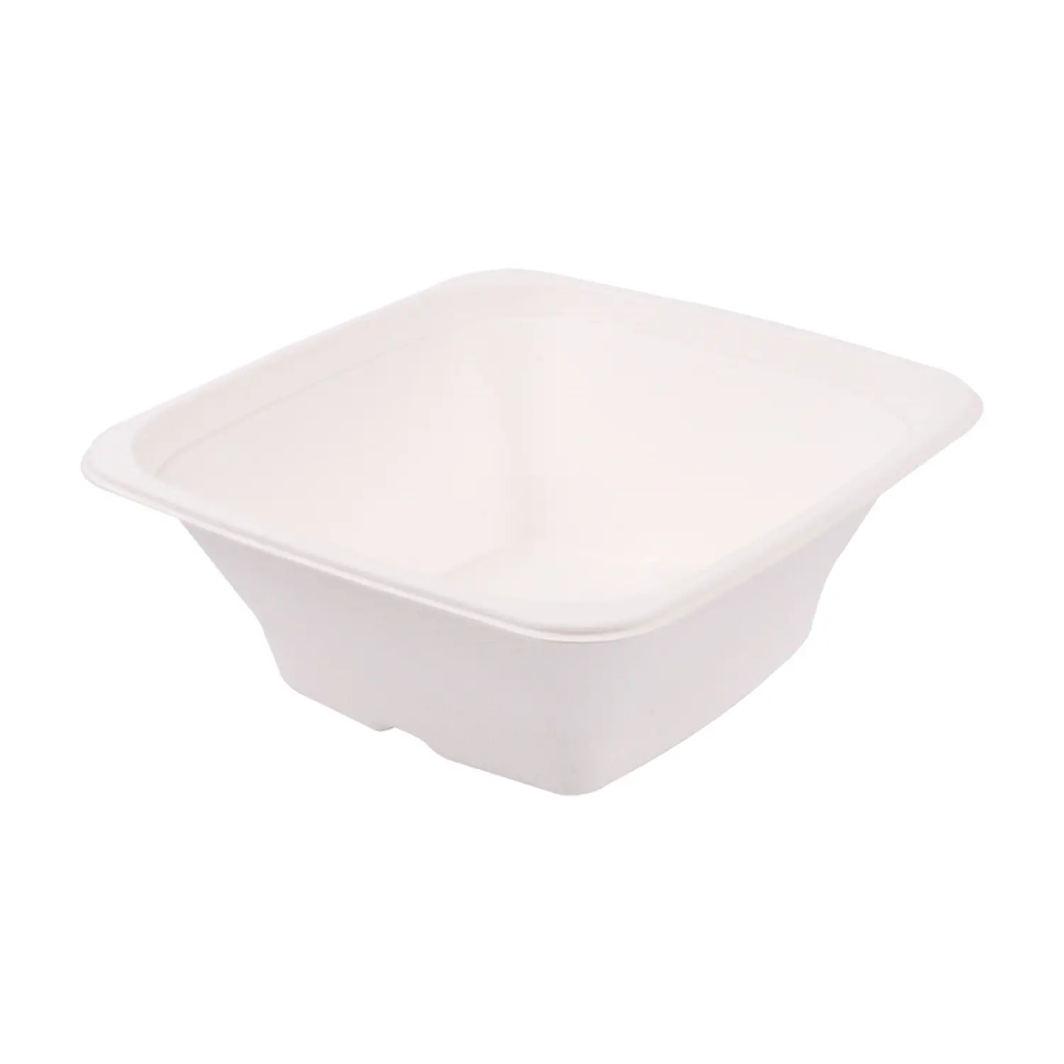Ciotole quadrate bionic 950 ml 18x18x7 cm bianco bagassa (400 unità)