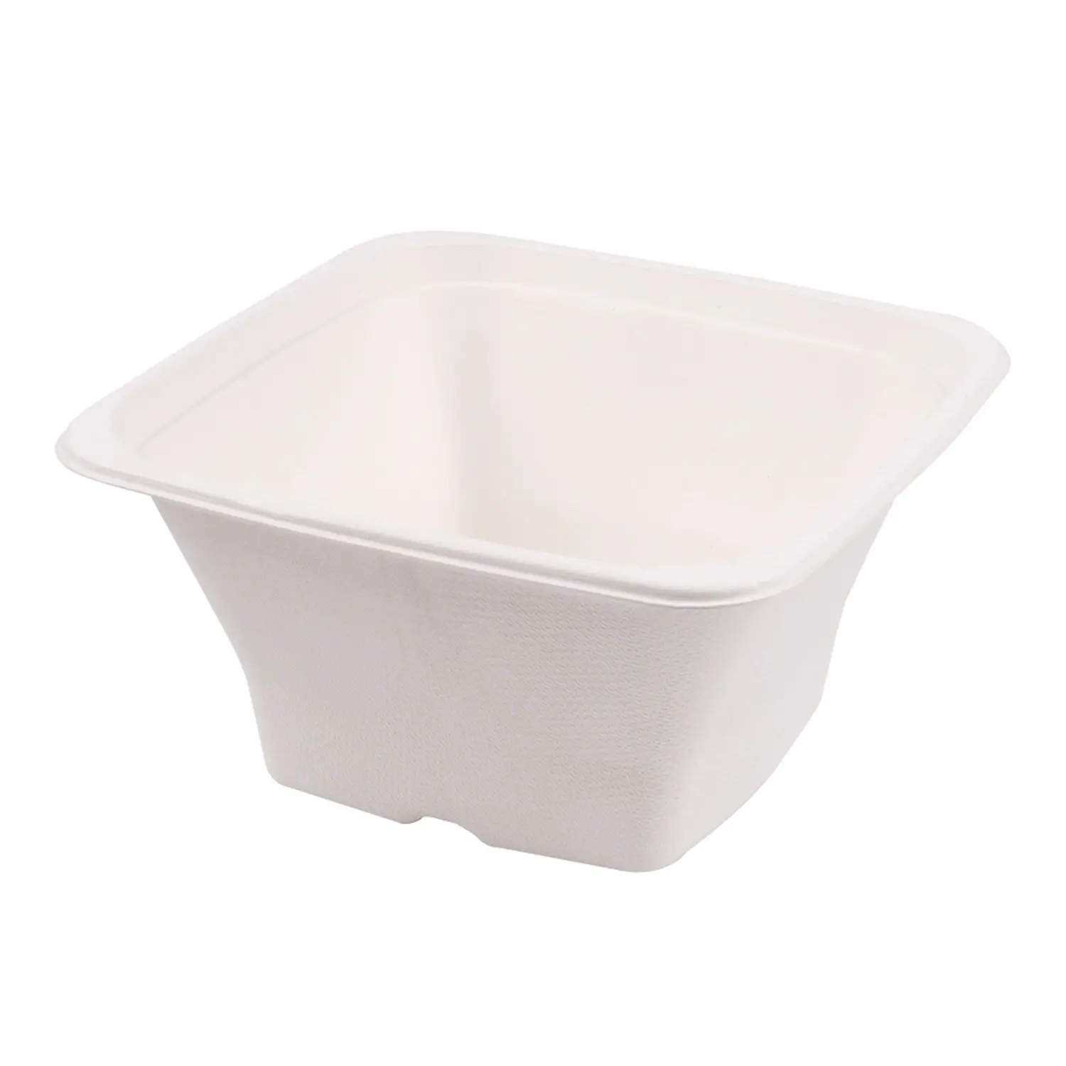 Ciotole quadrate bionic 1,2 l 18x18x9 cm bianco bagassa (400 unità)