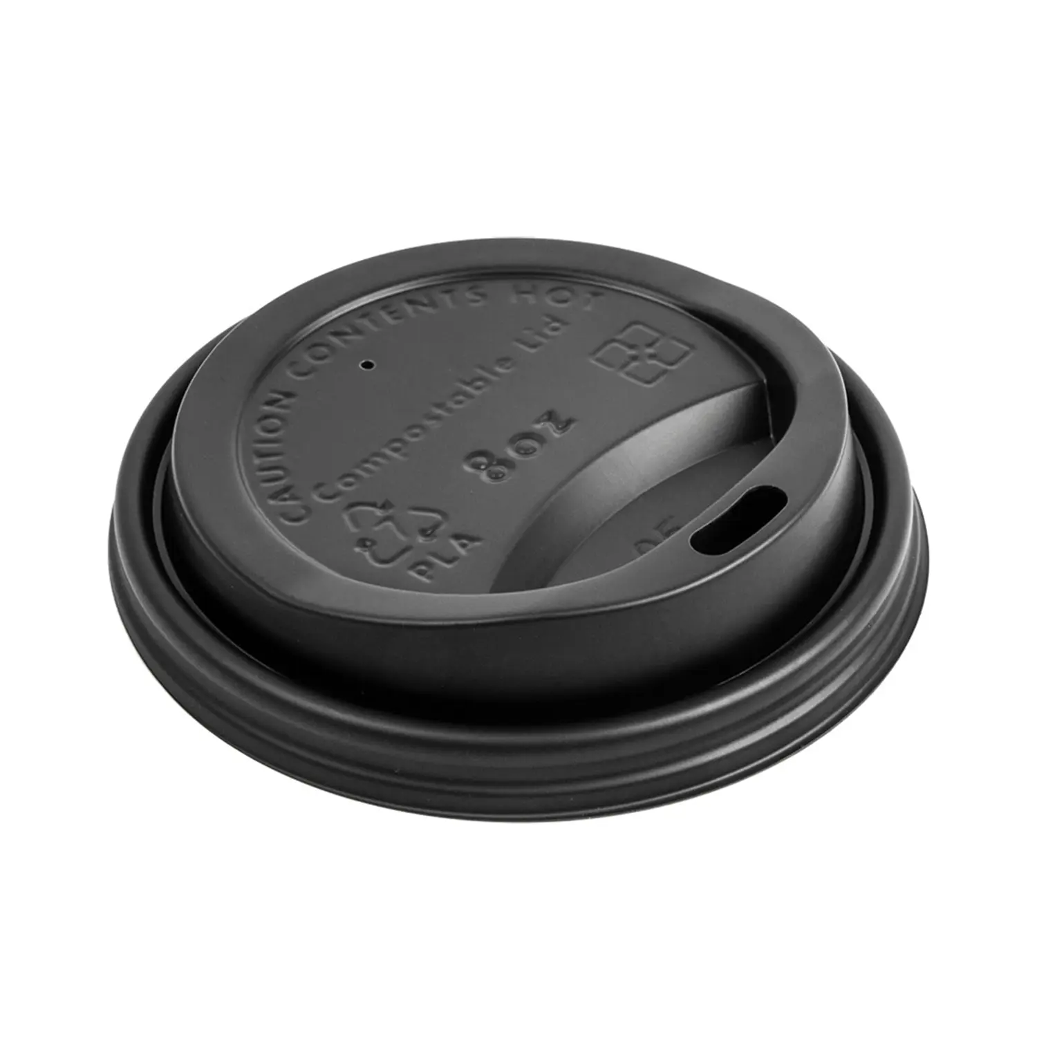 Coperchi per bicchieri 240 ml   nero cpla (1000 unità)