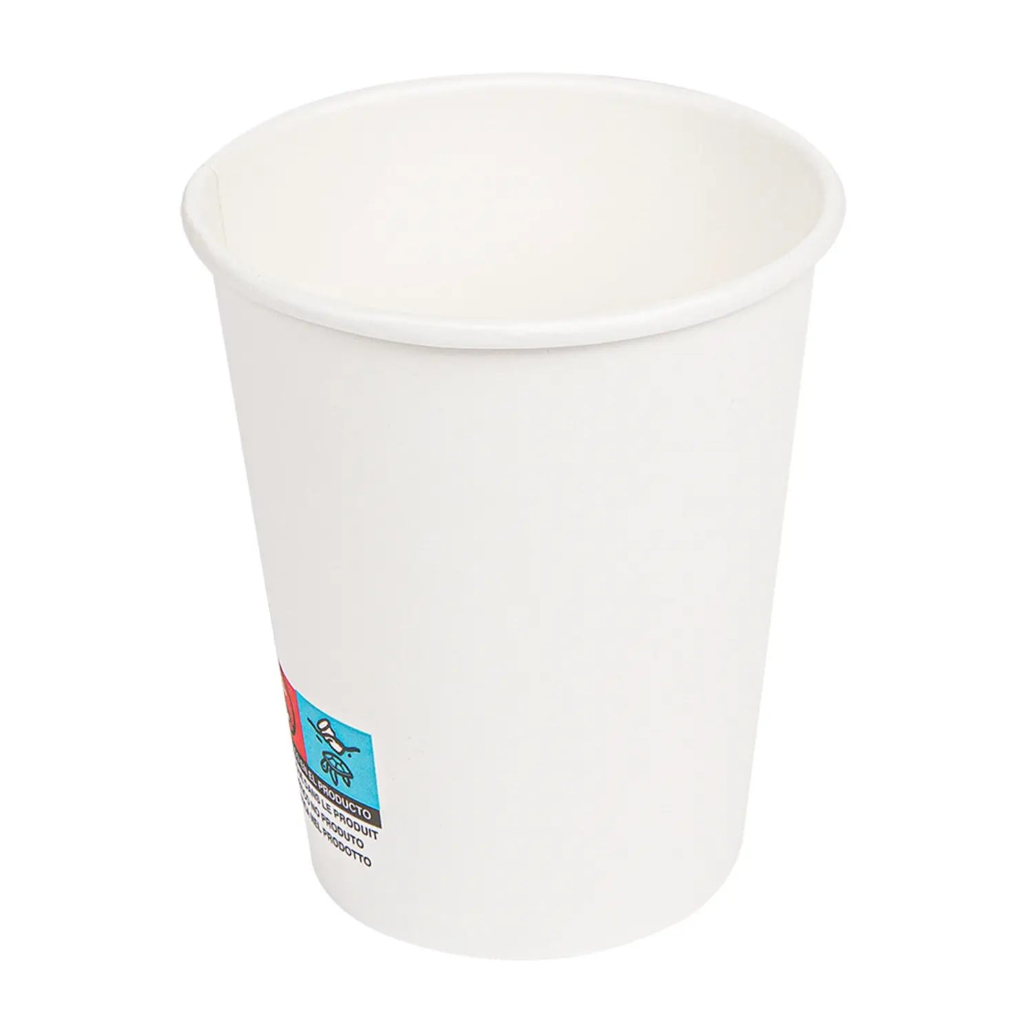 Bicchieri bevande calde 1 parete  240 ml - 8 oz 280 + 18 pe g/m2 ø8/5,6x9,2 cm bianco cartone (1000 unità)