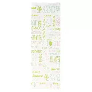 Sacchetti baguette garni pfas free 'green parole' 32 g/m2 12+4x35 cm bianco pergamana antigrassi (500 unità)