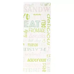 Sacchetti sandwiches pfas free 'green parole' 35 g/m2 9+4x22 cm bianco pergamana antigrassi (500 unità)