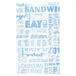 Sacchetti hamburger pfas free 'blue parole' 32 g/m2 14+7x22 cm blu pergamana antigrassi (500 unità)