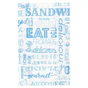 Sacchetti hamburger pfas free 'blue parole' 32 g/m2 12+7x18 cm blu pergamana antigrassi (500 unità)