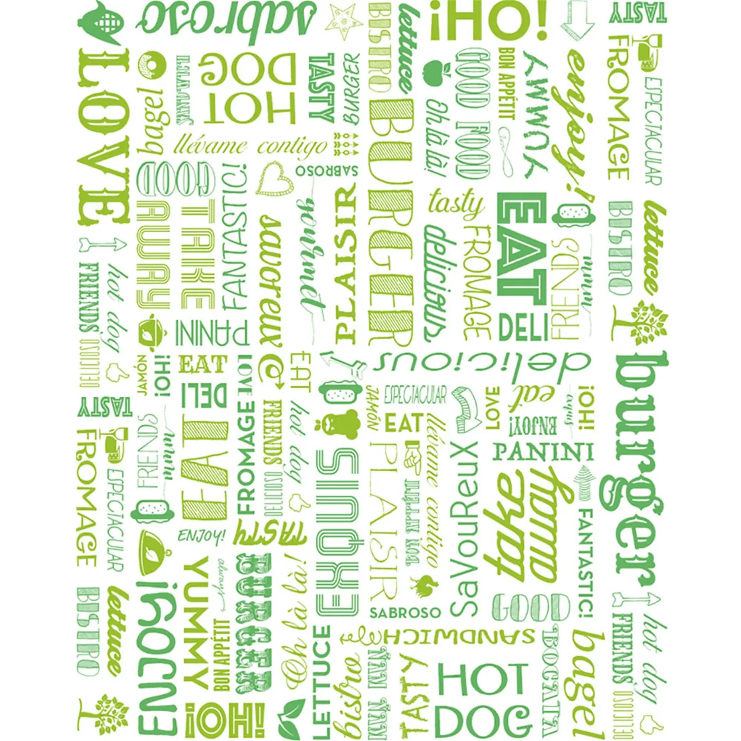 Carta antigrasso fast food 'green parole' 35 g/m2 28x34 cm bianco pergamana antigrassi (1000 unità)