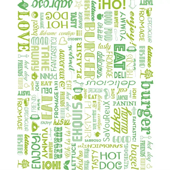 Papel anti-gordura fast food 'green parole' 35 g/m2 28x34 cm branco perg.anti-gordura (1000 unidade)