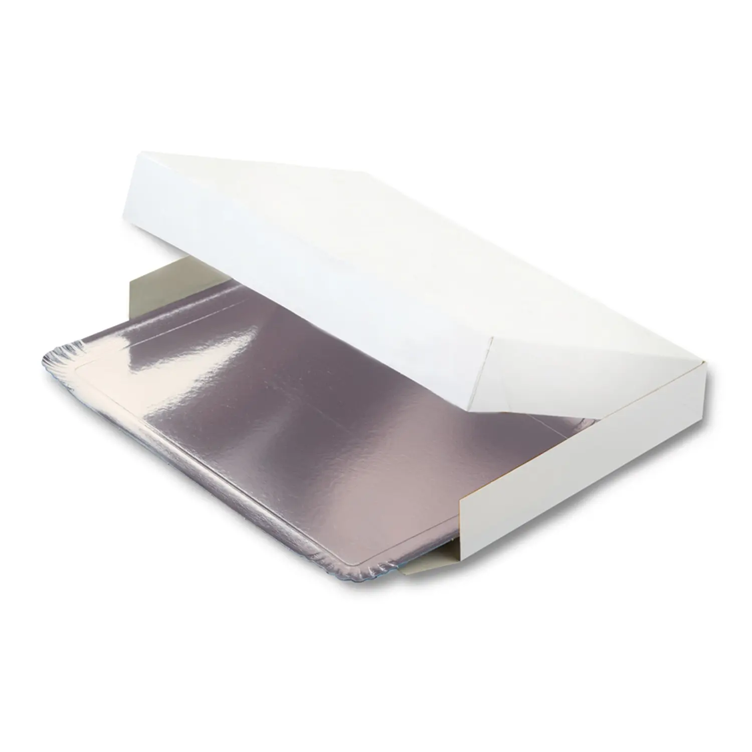 Scatole catering auto montaggio  275 g/m2 19x28 cm bianco cartone (100 unità)