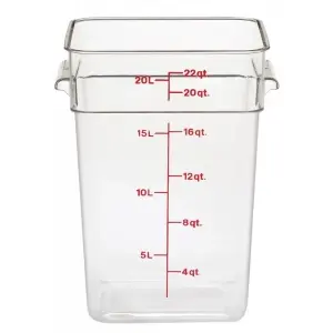 RECIPIENTE CUADRADO 20,8 L 25,6 x 31 x 40 cm Transparente (Tapa no incluida)