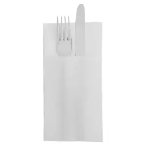 Servilletas canguro ecolabel double point  18 g/m2 39x40 cm blanco tissue (1400 unid.)