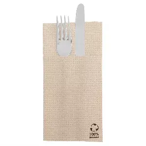Servilletas canguro double point  19 g/m2 39x40 cm natural tissue reciclado (1400 unid.)