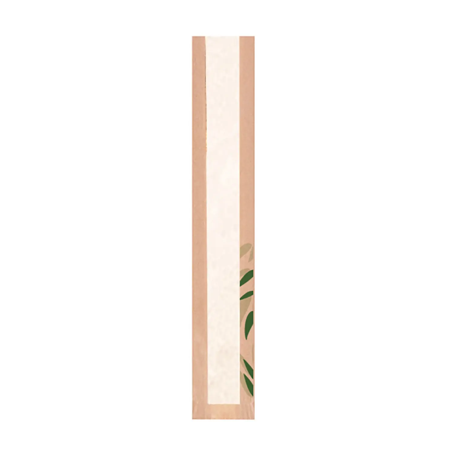 Sacchetti pane con finestra eco 'feel green - just paper' 32 g/m2 9+4x48 cm naturale kraft (250 unità)