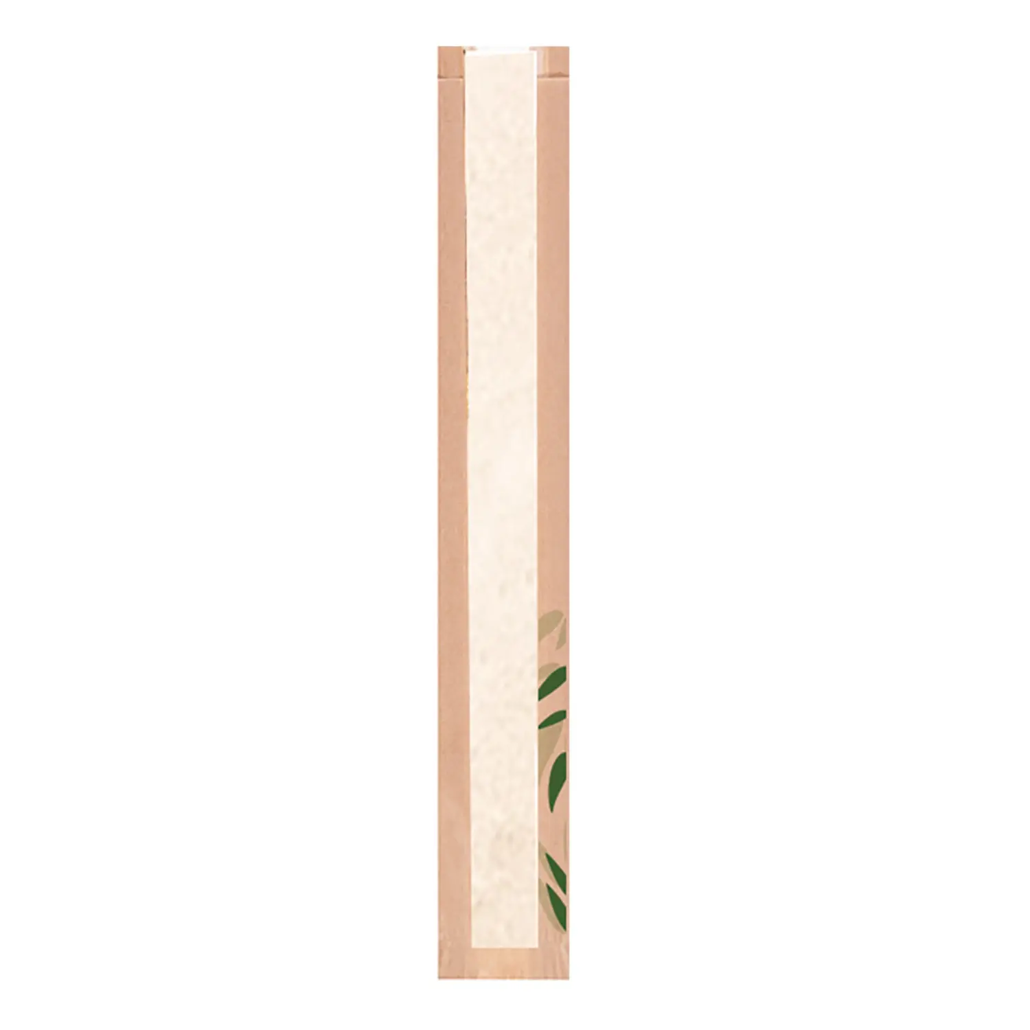 Sacchetti pane con finestra eco 'feel green - just paper' 32 g/m2 9+6x60 cm naturale kraft (250 unità)