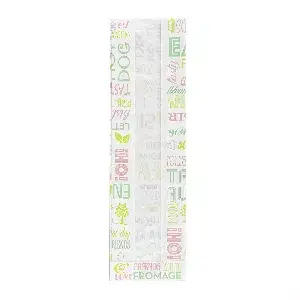 Sacchetti baguette con finestra eco pfas free 'parole - just paper' 32 g/m2 9+4,5x30 cm bianco pergamana antigrassi (250 unità)
