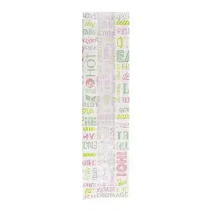 Sacchetti baguette con finestra eco pfas free 'parole - just paper' 32 g/m2 9+6x35 cm bianco pergamana antigrassi (250 unità)