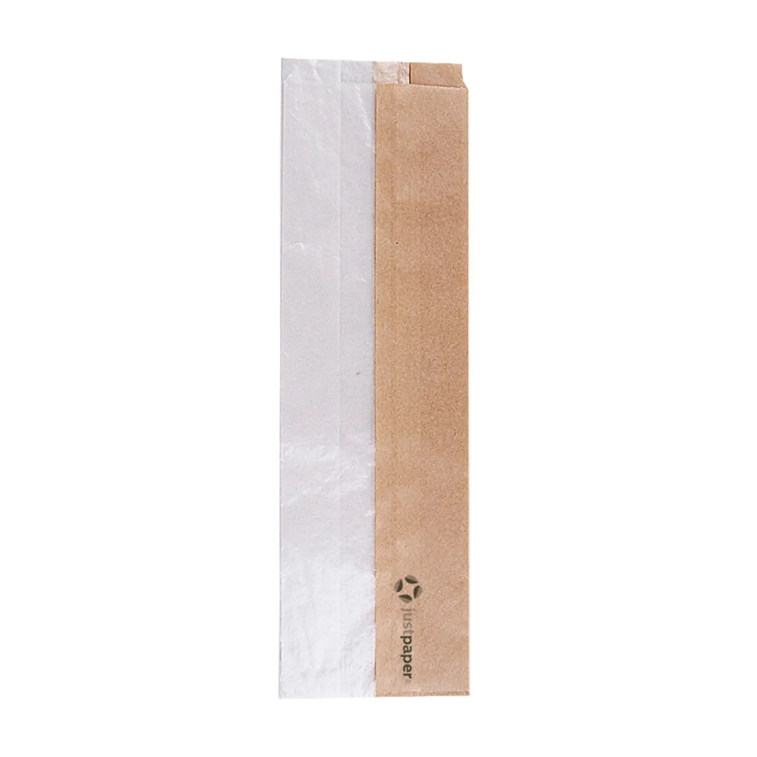 Sacchetti per sandwiches con finestra eco pfas free 'just paper' 40 g/m2 9+5,5x30 cm naturale pergamana antigrassi (250 unità)