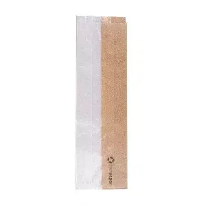 Bolsas para sándwiches con ventana eco pfas free 'just paper' 38 g/m2 9+5,5x30 cm natural perg. antigrasas (250 unid.)