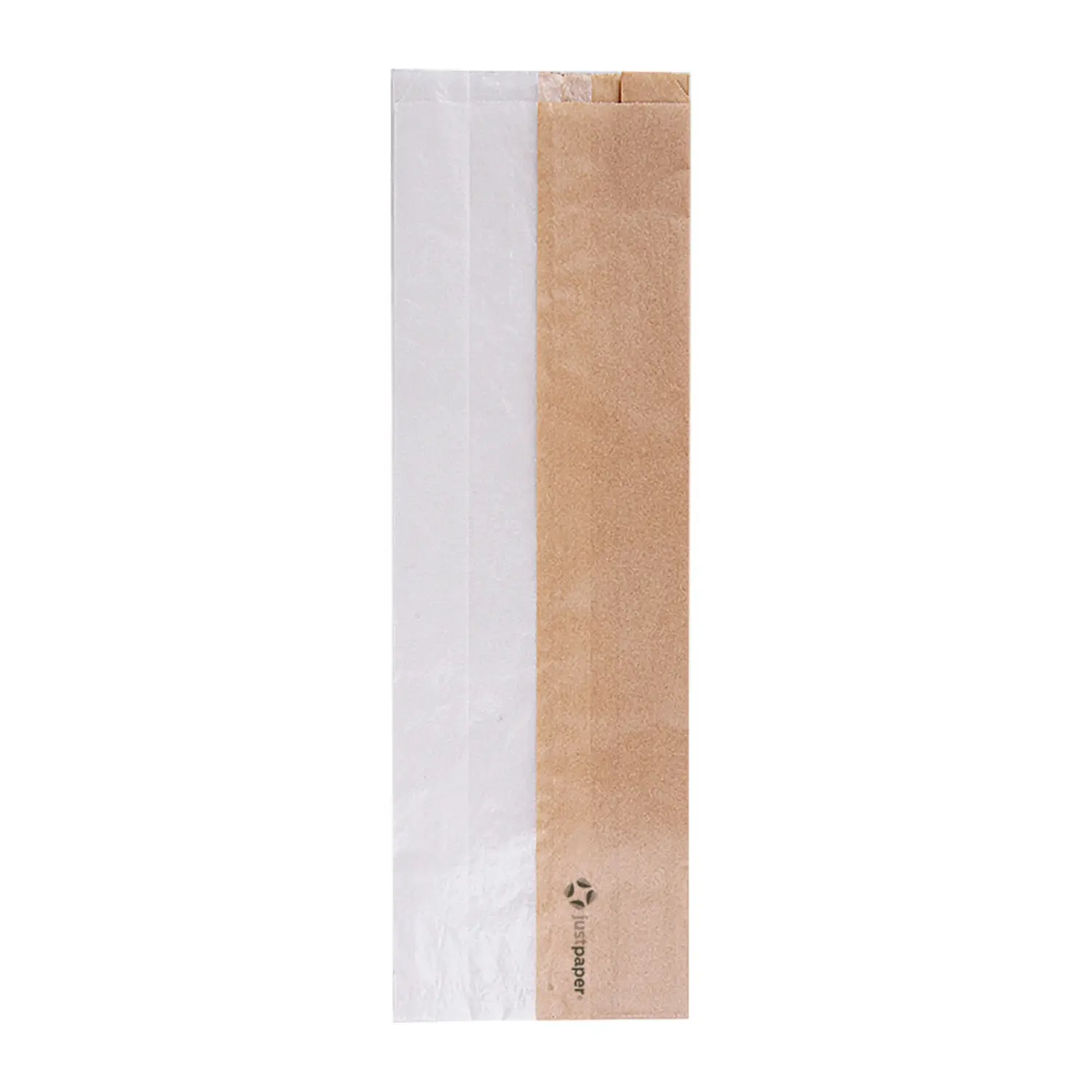Sacchetti per sandwiches con finestra eco 'just paper'  40 g/m2 12+6x38 cm naturale pergamana antigrassi (250 unità)