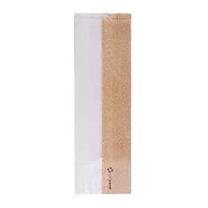 Sacchetti per sandwiches con finestra eco 'just paper'  40 g/m2 12+6x38 cm naturale pergamana antigrassi (250 unità)