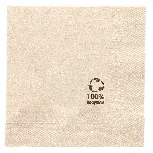 Tovaglioli ecolabel 2 veli feel green  18 g/m2 25x25 cm naturale tissue riciclato (4800 unità)