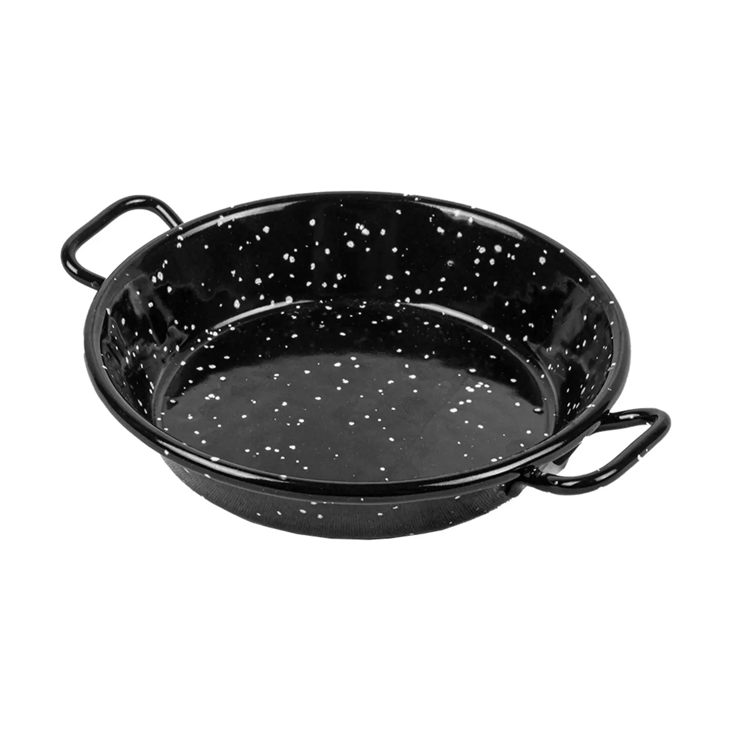 Mini paella in acciaio smaltato artinox  ø10x2 cm nero acciaio (10 unità)