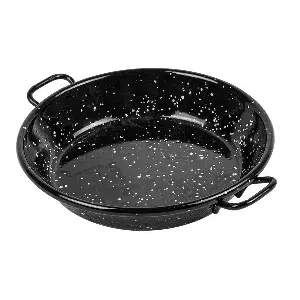 Mini paella in acciaio smaltato artinox  ø12x2,4 cm nero acciaio (10 unità)