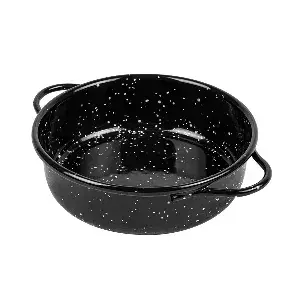 Mini casseruola in acciaio smaltato artinox  ø13x4 cm nero acciaio (6 unità)