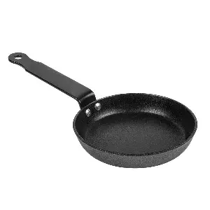 Mini padella antiaderente spunbond  ø12x2,2 cm nero acciaio (6 unità)