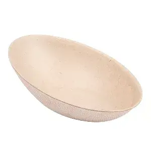 Recipiente oval bionic  8x4,8x2,7 cm natural bagaço (1000 unidade)
