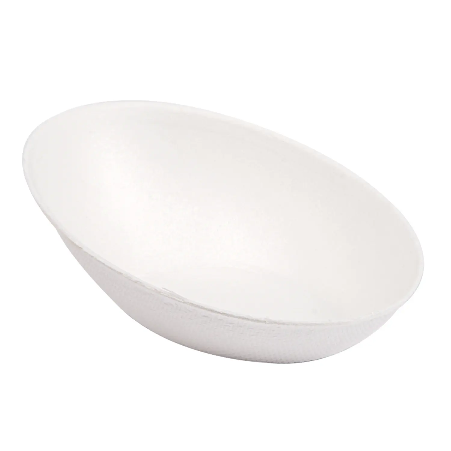 Contenitore ovale bionic  8x4,8x2,7 cm bianco bagassa (1000 unità)