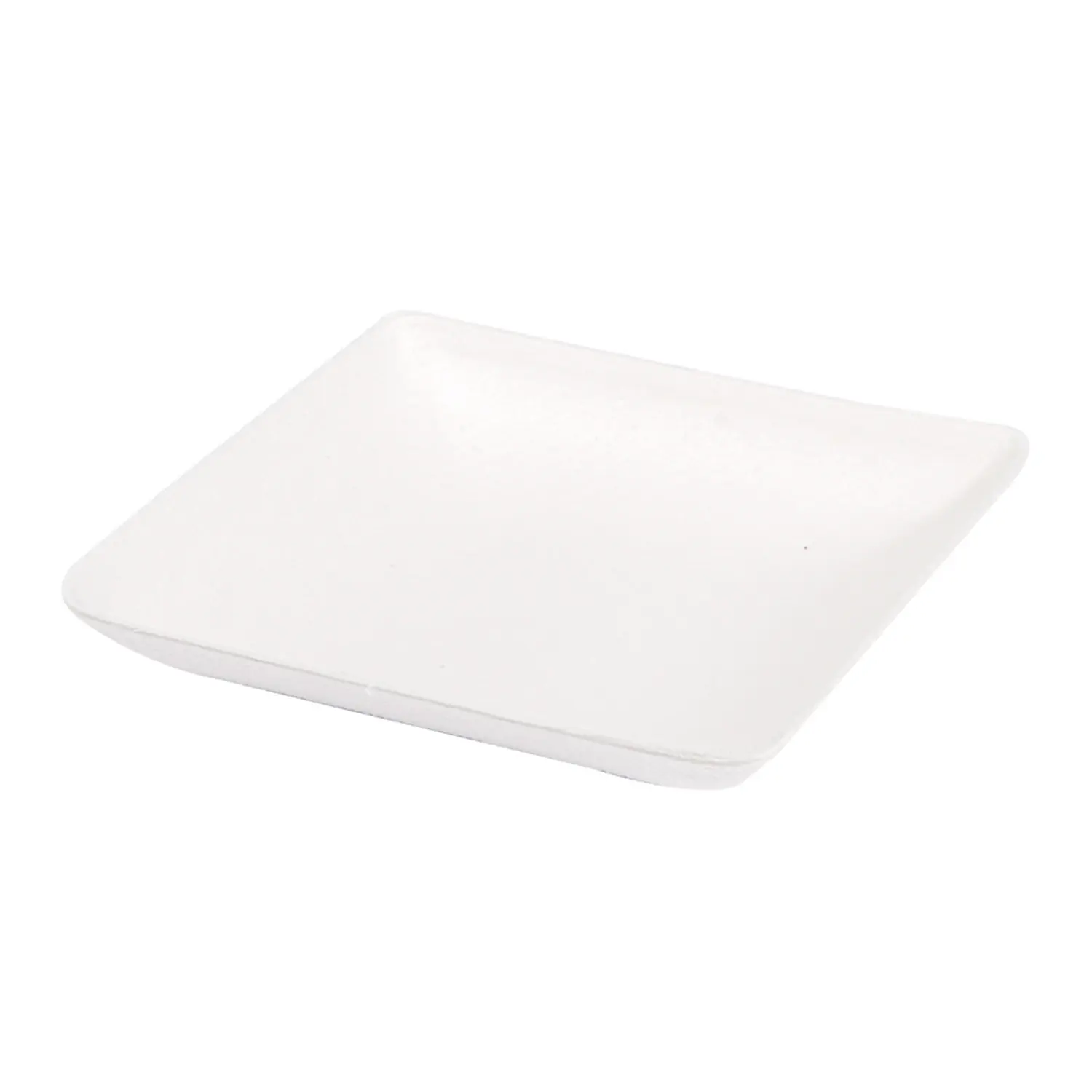 Contenitore quadrato bionic  6,5x6,5x1,2 cm bianco bagassa (1000 unità)