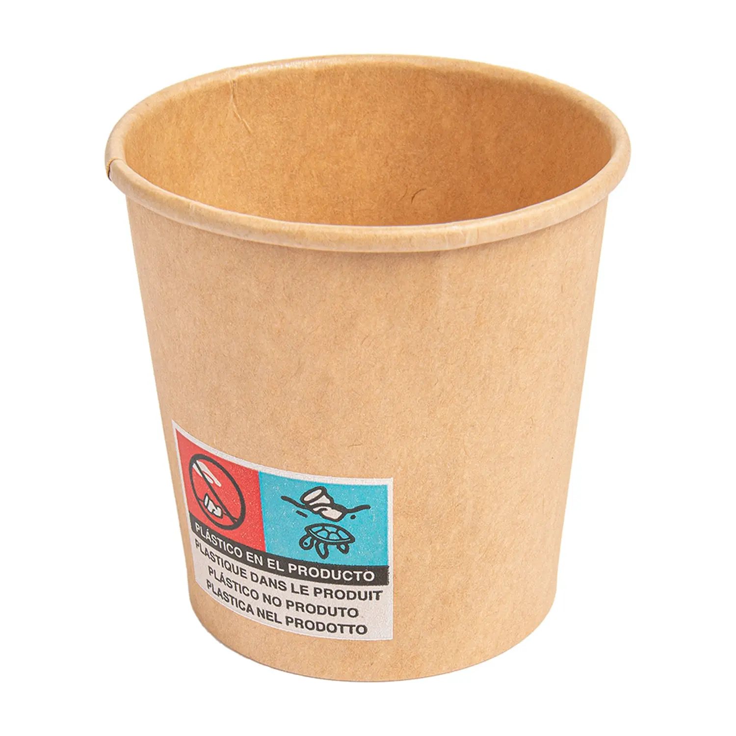 Bicchieri bevande calde 1 parete  120 ml - 4 oz 230 + 18 pe g/m2 ø6,2/4,5x6 cm marrone cartone (1000 unità)