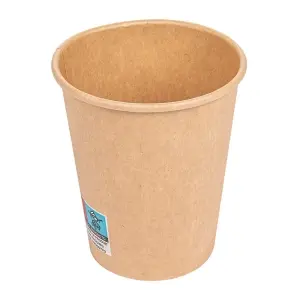 Copos bebidas quentes 1 parede  240 ml - 8 oz 280 + 18 pe g/m2 ø8/5,6x9,2 cm castanho cartolina (1000 unidade)