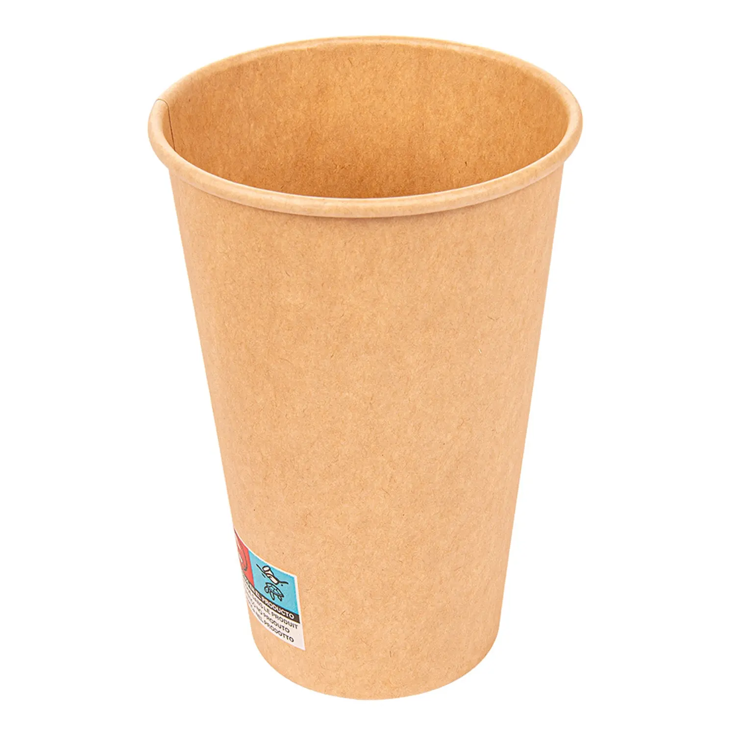 Bicchieri bevande calde 1 parete  480 ml - 16 oz 300 + 18 pe g/m2 ø9/6x13,2 cm marrone cartone (1000 unità)