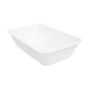 Barchette bionic 800 ml 20,2x13,5x5 cm bianco bagassa (500 unità)