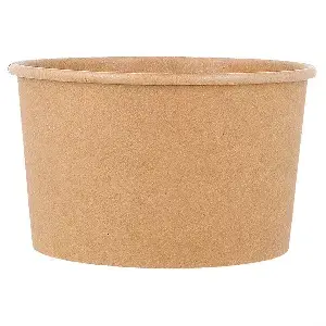Contenitori gelati  300 ml 250 + 18 pe g/m2 ø10x5,5 cm naturale cartone (2000 unità)