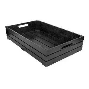 Caixa buffet gn 1/1 bamboo  53x32,5x10 cm preto bambú (1 unidade)