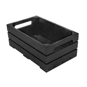 Scatola buffet gn 1/4 bamboo  26,5x16,2x10 cm nero bambù (1 unità)