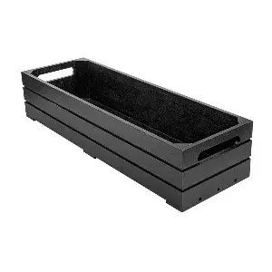 Caixa buffet gn 2/4 bamboo  53x16,2x10 cm preto bambú (1 unidade)