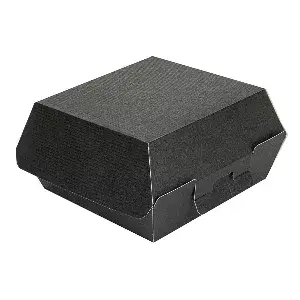 Conchas hamburguesa thepack  13x12,5x6,2 cm (s) negro cartón nano-micro (450 unid.)