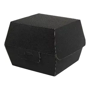 Conchas hamburguesa thepack  13x12,5x9 cm (m) negro cartón nano-micro (500 unid.)